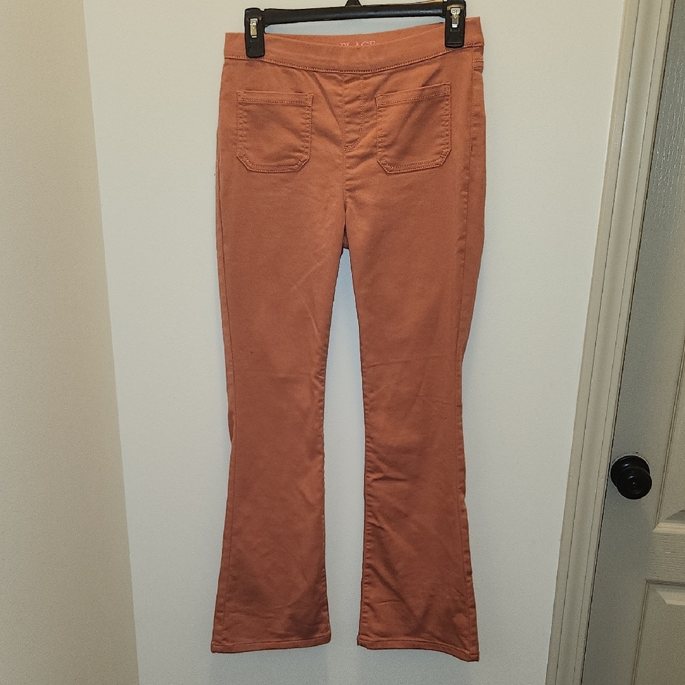 Childrens Place Pull On Flares Rust Color EUC Sz 16